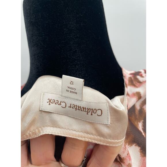 Coldwater Creek Pink Animal Print Wrap dress Size 12 - Picture 4 of 5